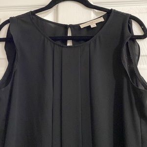 Ann Taylor Loft Black Sleeveless flowy‎ tank, size medium
